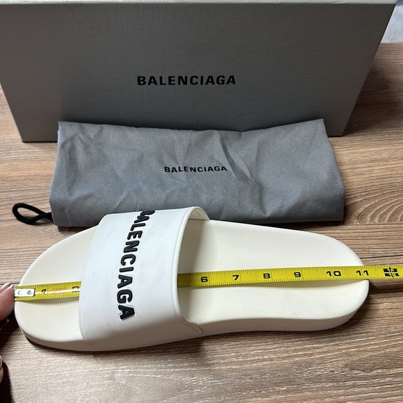 NWT Balenciaga White Pool Slide Sandals. Women’s 12 EU 42 - Picture 6 of 14